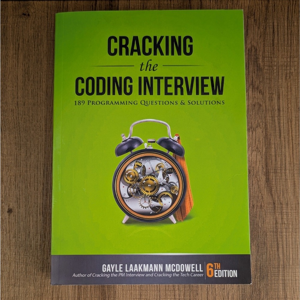 Cracking the Coding Interview 6th Edition Gayle Laakmann McDowell 2019 Paperback